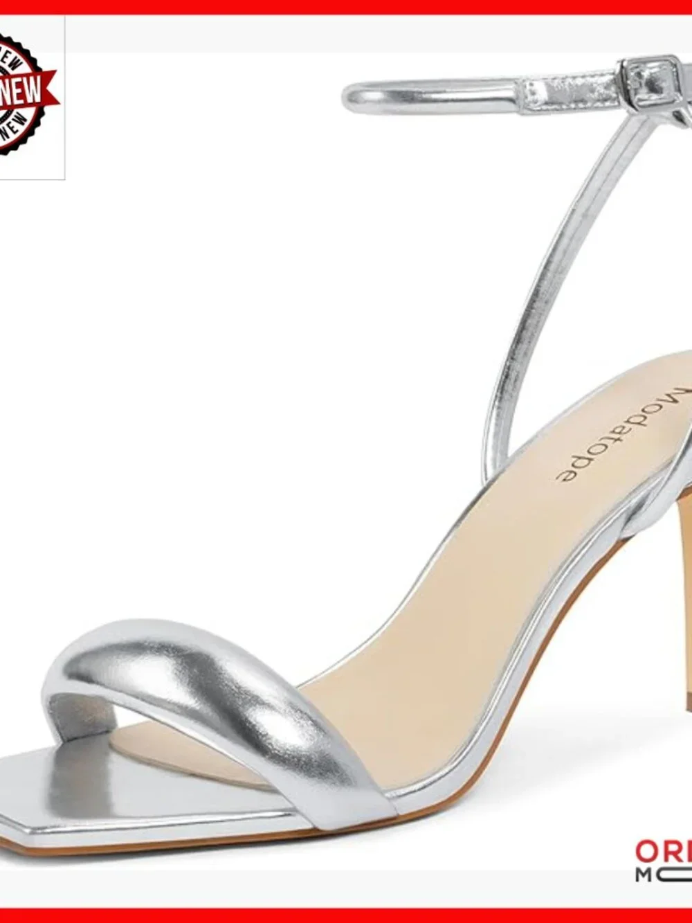 Strappy Heeled Sandals Square Open Toe Ankle Strap 8cm Heels Party Wedding